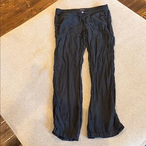 Caslon Black Straight Leg linen Pants